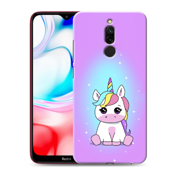 Силиконовый чехол на Xiaomi RedMi 8 с принтом Единорог Силиконовый чехол на Xiaomi RedMi 8 с принтом Единорог