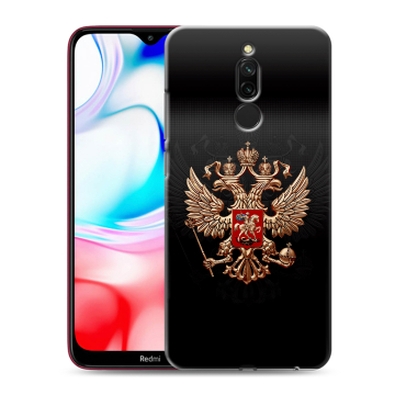 Силиконовый чехол на Xiaomi RedMi 8 с принтом Герб России Силиконовый чехол на Xiaomi RedMi 8 с принтом Герб России