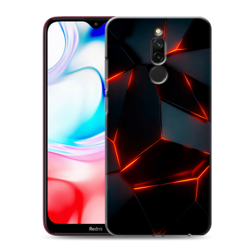 Силиконовый чехол на Xiaomi RedMi 8 с принтом Яркие абстракции Силиконовый чехол на Xiaomi RedMi 8 с принтом Яркие абстракции
