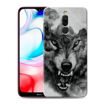 Силиконовый чехол на Xiaomi RedMi 8 с принтом Волк Силиконовый чехол на Xiaomi RedMi 8 с принтом Волк