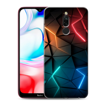 Силиконовый чехол на Xiaomi RedMi 8 с принтом Абстракция неон Силиконовый чехол на Xiaomi RedMi 8 с принтом Абстракция неон