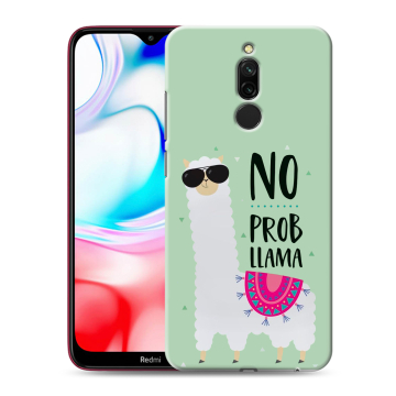 Силиконовый чехол на Xiaomi RedMi 8 с принтом Лама Силиконовый чехол на Xiaomi RedMi 8 с принтом Лама