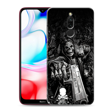 Силиконовый чехол на Xiaomi RedMi 8 с принтом Скелет Силиконовый чехол на Xiaomi RedMi 8 с принтом Скелет