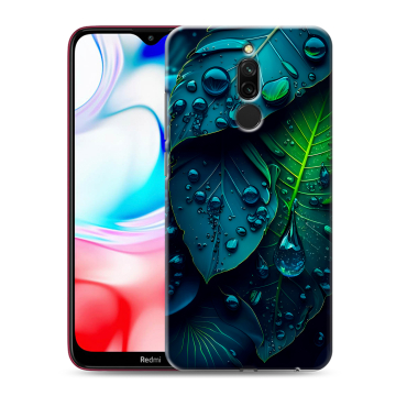 Силиконовый чехол на Xiaomi RedMi 8 с принтом Листья Силиконовый чехол на Xiaomi RedMi 8 с принтом Листья