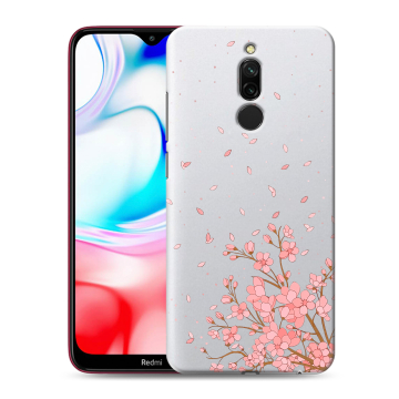 Силиконовый чехол на Xiaomi RedMi 8 с принтом Ветка сакуры Силиконовый чехол на Xiaomi RedMi 8 с принтом Ветка сакуры