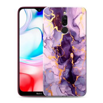 Силиконовый чехол на Xiaomi RedMi 8 с принтом Мрамор Силиконовый чехол на Xiaomi RedMi 8 с принтом Мрамор
