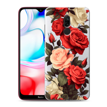 Силиконовый чехол на Xiaomi RedMi 8 с принтом Розы Силиконовый чехол на Xiaomi RedMi 8 с принтом Розы