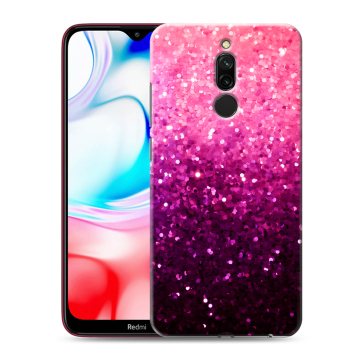 Силиконовый чехол на Xiaomi RedMi 8 с принтом Блестки Силиконовый чехол на Xiaomi RedMi 8 с принтом Блестки