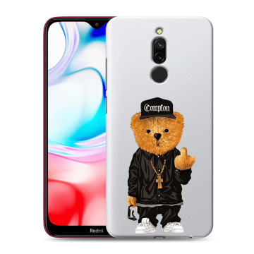 Силиконовый чехол на Xiaomi RedMi 8 с принтом Плюшевый медведь Силиконовый чехол на Xiaomi RedMi 8 с принтом Плюшевый медведь