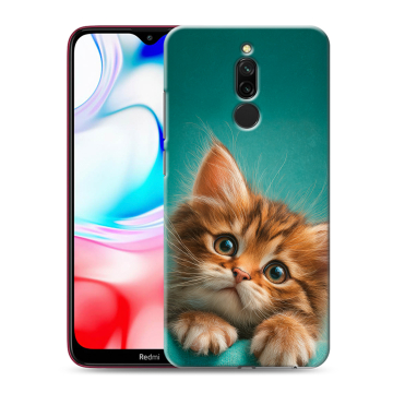 Силиконовый чехол на Xiaomi RedMi 8 с принтом котенок Силиконовый чехол на Xiaomi RedMi 8 с принтом котенок