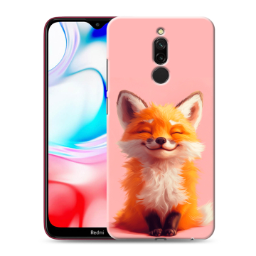 Силиконовый чехол на Xiaomi RedMi 8 с принтом милая лиса Силиконовый чехол на Xiaomi RedMi 8 с принтом милая лиса