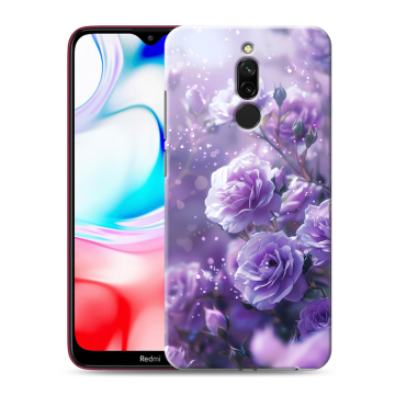 Силиконовый чехол на Xiaomi RedMi 8 с принтом Розы цветы Силиконовый чехол на Xiaomi RedMi 8 с принтом Розы цветы