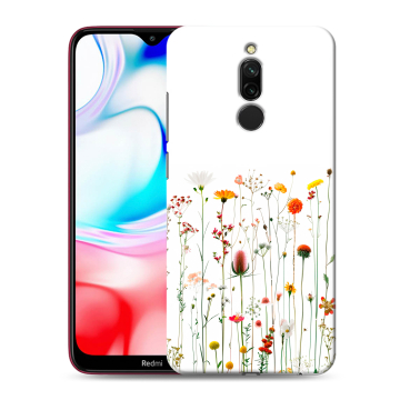 Силиконовый чехол на Xiaomi RedMi 8 с принтом цветы Силиконовый чехол на Xiaomi RedMi 8 с принтом цветы