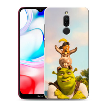 Силиконовый чехол на Xiaomi RedMi 8 с принтом Шрек Shrek Силиконовый чехол на Xiaomi RedMi 8 с принтом Шрек Shrek