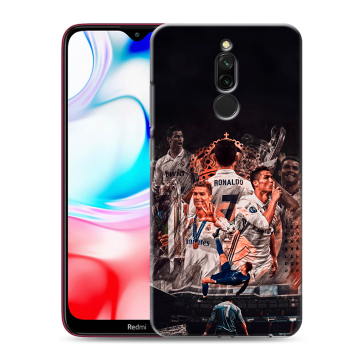 Силиконовый чехол на Xiaomi RedMi 8 с принтом Реал Роналдо Real Ronaldo