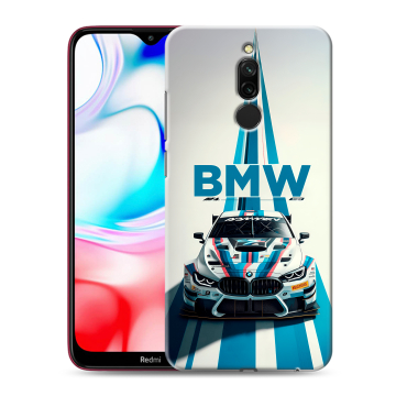Силиконовый чехол на Xiaomi RedMi 8 с принтом БМВ BMW Силиконовый чехол на Xiaomi RedMi 8 с принтом БМВ BMW