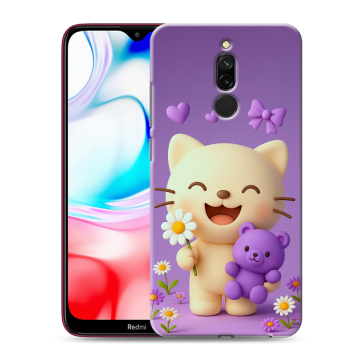 Силиконовый чехол на Xiaomi RedMi 8 с принтом для девочек Силиконовый чехол на Xiaomi RedMi 8 с принтом для девочек