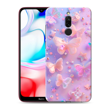 Силиконовый чехол на Xiaomi RedMi 8 с принтом Бабочки