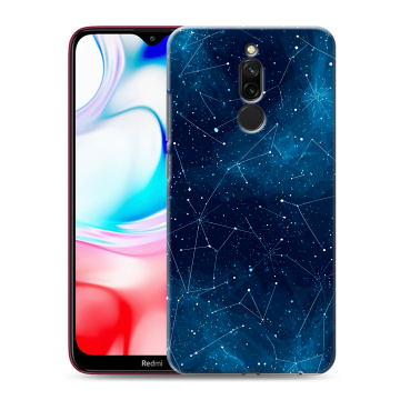 Силиконовый чехол на Xiaomi RedMi 8 с принтом Космос звезды Силиконовый чехол на Xiaomi RedMi 8 с принтом Космос звезды