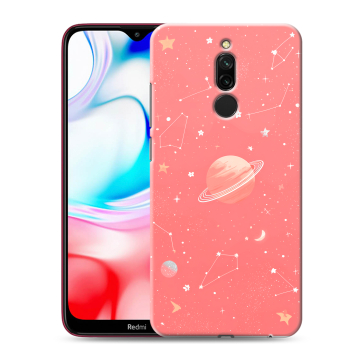 Силиконовый чехол на Xiaomi RedMi 8 с принтом Розовый космос Силиконовый чехол на Xiaomi RedMi 8 с принтом Розовый космос