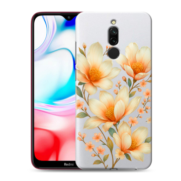 Силиконовый чехол на Xiaomi RedMi 8 с принтом Цветы Силиконовый чехол на Xiaomi RedMi 8 с принтом Цветы
