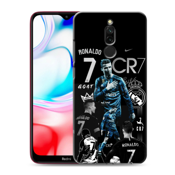 Силиконовый чехол на Xiaomi RedMi 8 с принтом Реал Роналдо