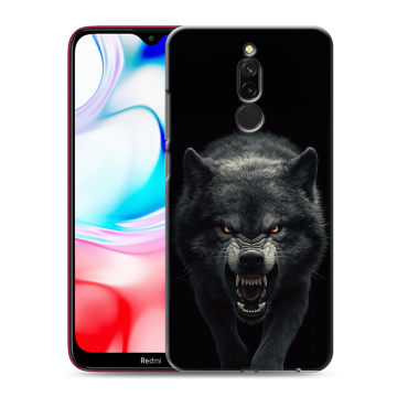Силиконовый чехол на Xiaomi RedMi 8 с принтом Волк Силиконовый чехол на Xiaomi RedMi 8 с принтом Волк