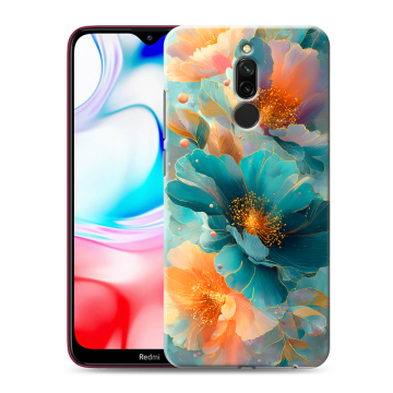Силиконовый чехол на Xiaomi RedMi 8 с принтом Цветы Силиконовый чехол на Xiaomi RedMi 8 с принтом Цветы