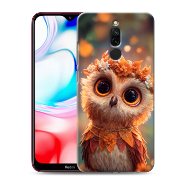 Силиконовый чехол на Xiaomi RedMi 8 с принтом Милая сова Силиконовый чехол на Xiaomi RedMi 8 с принтом Милая сова