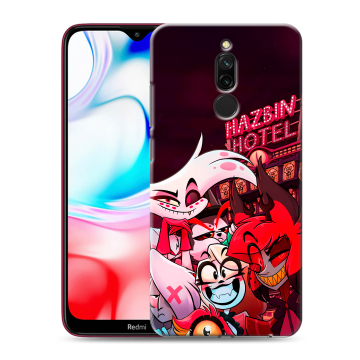 Силиконовый чехол на Xiaomi RedMi 8 с принтом Hazbin Hotel Отель Хазбин Силиконовый чехол на Xiaomi RedMi 8 с принтом Hazbin Hotel Отель Хазбин