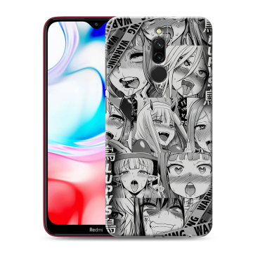Силиконовый чехол на Xiaomi RedMi 8 с принтом Ahegao Ахегао Аниме Силиконовый чехол на Xiaomi RedMi 8 с принтом Ahegao Ахегао Аниме