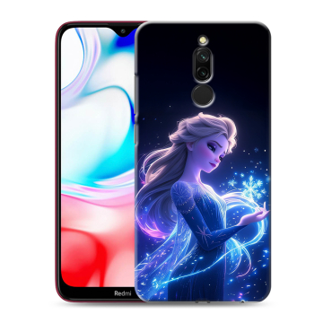 Силиконовый чехол на Xiaomi RedMi 8 с принтом Холодное сердце Frozen Силиконовый чехол на Xiaomi RedMi 8 с принтом Холодное сердце Frozen
