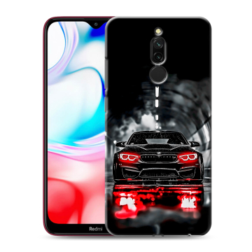 Силиконовый чехол на Xiaomi RedMi 8 с принтом BMW БМВ Силиконовый чехол на Xiaomi RedMi 8 с принтом BMW БМВ