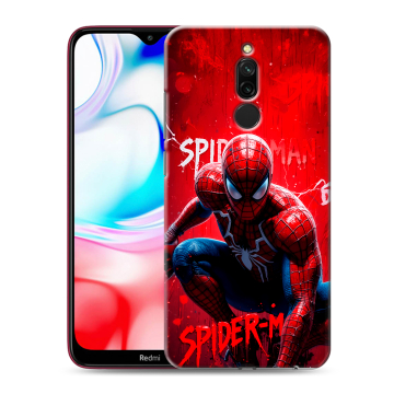 Силиконовый чехол на Xiaomi RedMi 8 с принтом Spiderman Человек паук Силиконовый чехол на Xiaomi RedMi 8 с принтом Spiderman Человек паук