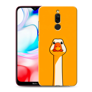Силиконовый чехол на Xiaomi RedMi 8 с принтом Смешная утка Силиконовый чехол на Xiaomi RedMi 8 с принтом Смешная утка