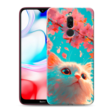 Силиконовый чехол на Xiaomi RedMi 8 с принтом Красивый кот Силиконовый чехол на Xiaomi RedMi 8 с принтом Красивый кот