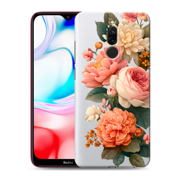 Силиконовый чехол на Xiaomi RedMi 8 с принтом цветы Силиконовый чехол на Xiaomi RedMi 8 с принтом цветы