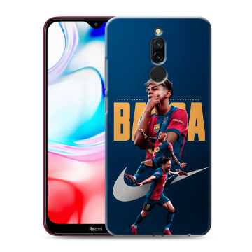 Силиконовый чехол на Xiaomi RedMi 8 с принтом Барселона Barca Yamal Силиконовый чехол на Xiaomi RedMi 8 с принтом Барселона Barca Yamal