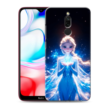 Силиконовый чехол на Xiaomi RedMi 8 с принтом Холодное сердце Frozen Силиконовый чехол на Xiaomi RedMi 8 с принтом Холодное сердце Frozen