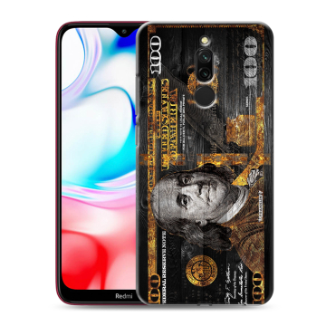 Силиконовый чехол на Xiaomi RedMi 8 с принтом Доллар деньги Силиконовый чехол на Xiaomi RedMi 8 с принтом Доллар деньги