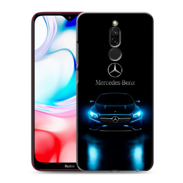 Силиконовый чехол на Xiaomi RedMi 8 с принтом Mercedes Мерседес