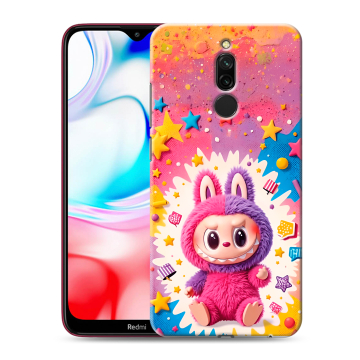 Силиконовый чехол на Xiaomi RedMi 8 с принтом Labubu Лабубу Силиконовый чехол на Xiaomi RedMi 8 с принтом Labubu Лабубу