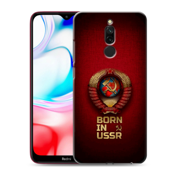 Силиконовый чехол на Xiaomi RedMi 8 с принтом Флаг Герб СССР Силиконовый чехол на Xiaomi RedMi 8 с принтом Флаг Герб СССР