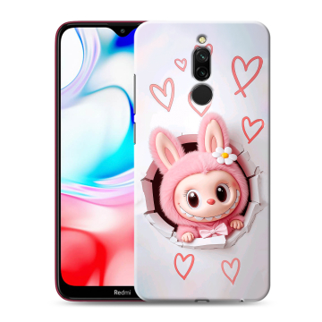 Силиконовый чехол на Xiaomi RedMi 8 с принтом Labubu Лабубу