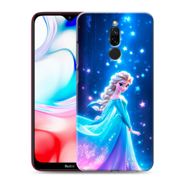 Силиконовый чехол на Xiaomi RedMi 8 с принтом Холодное сердце Frozen Силиконовый чехол на Xiaomi RedMi 8 с принтом Холодное сердце Frozen