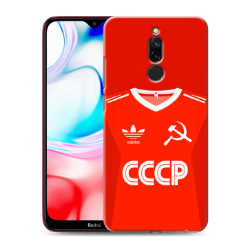 Силиконовый чехол на Xiaomi RedMi 8 с принтом Флаг Герб СССР Силиконовый чехол на Xiaomi RedMi 8 с принтом Флаг Герб СССР