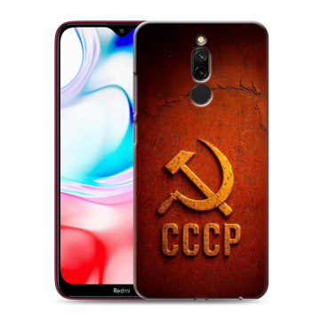 Силиконовый чехол на Xiaomi RedMi 8 с принтом Флаг Герб СССР Силиконовый чехол на Xiaomi RedMi 8 с принтом Флаг Герб СССР