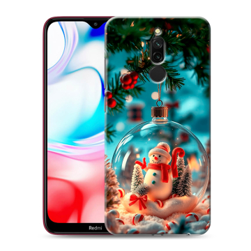 Силиконовый чехол на Xiaomi RedMi 8 с принтом Новый год Силиконовый чехол на Xiaomi RedMi 8 с принтом Новый год