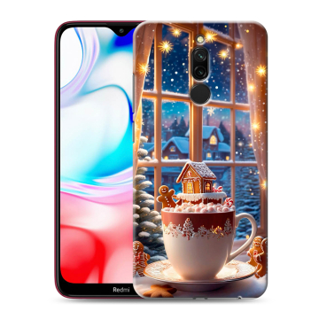 Силиконовый чехол на Xiaomi RedMi 8 с принтом Новый год Силиконовый чехол на Xiaomi RedMi 8 с принтом Новый год
