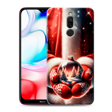 Силиконовый чехол на Xiaomi RedMi 8 с принтом Новый год Силиконовый чехол на Xiaomi RedMi 8 с принтом Новый год